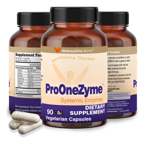 Suplementos Wellnessone Pro-onezyme Systemic Enzyme 90 Cápsu