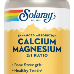 Suplemento Solaray Calcium Magnésio 2:1 180 Vegetais