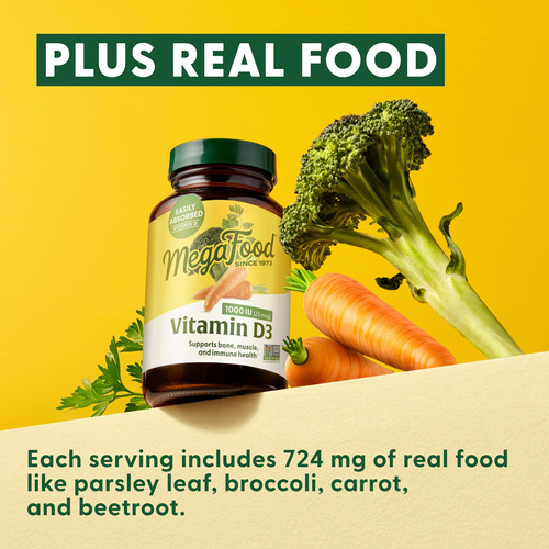 Suplemento Megafood De Vitamina D3 1000 Ui (25 Mcg) 60 Compr - Imagem 5