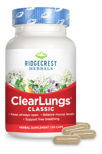 Suplemento Ridgecrest Herbals Clearlungs 60 Cápsulas