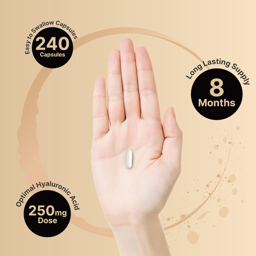 Suplementos Ácido Hialurônico Naturebell 250mg 240 Cápsulas - Imagem 4