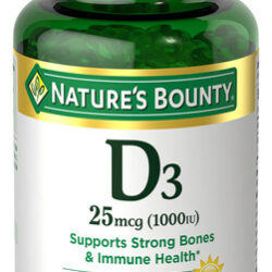 Vitamina D3 Cápsulas Em Gel Nature's Bounty 1000iu, 350 Cáps