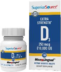 Vitamina D3, 10000 Ui, Comprimidos Sublinguais Super Source - Imagem 2