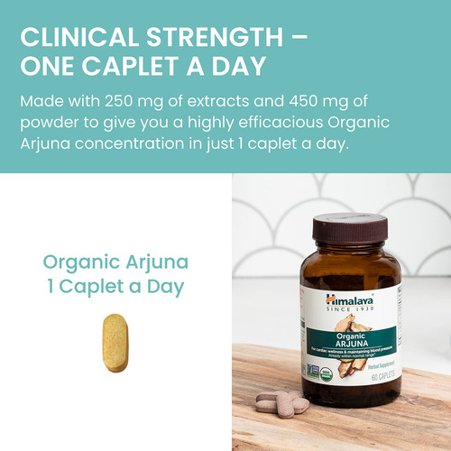 Suplemento Himalaya Organic Arjuna 700mg 60 Cápsulas - Imagem 6