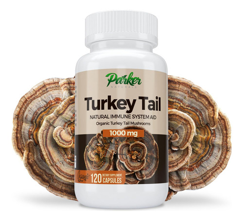 Suplemento Parker Naturals Turkey Tail Mushroom 120 Cápsulas - Imagem 2