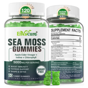 Gummies Envycure, Iodo De Musgo Marinho Sem Açúcar Para Adul