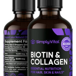 Suplemento De Biotina E Colágeno Simplyvital 30.000 Mcg Para