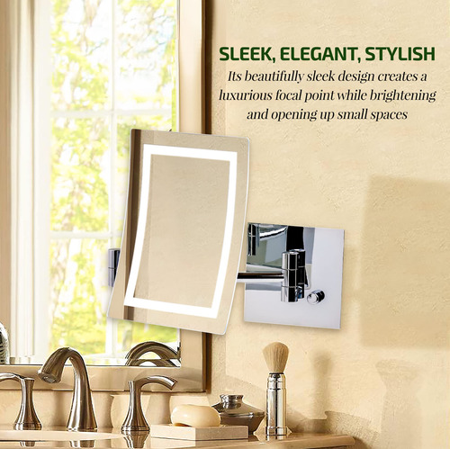 Espelho De Maquiagem Ovente Lighted Wall Mount 7x Magnifier - Imagem 5