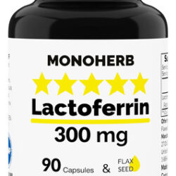 Suplemento Monoherb Lactoferrin 300mg 90 Cápsulas Vegetarian