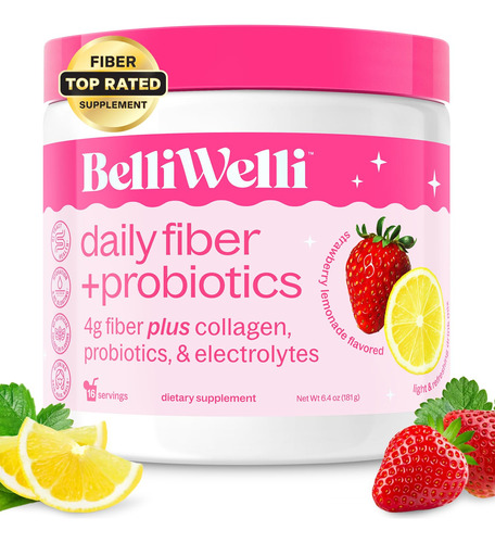 Suplemento Belli Welli Daily Fiber Com Colágeno, Probióticos