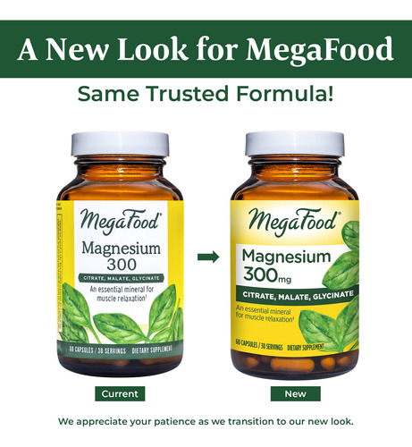 Suplemento Megafood Magnesium 300 60 Cápsulas (30 Porções) - Imagem 2