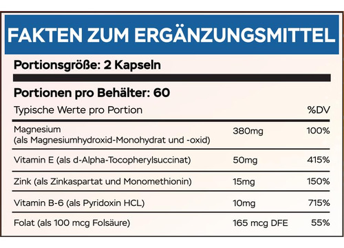 Suplemento Zmg Magnésio Zinco Com Vitaminas B6, B9 120 Cápsu - Imagem 6