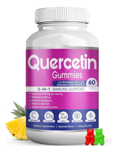 Suplemento Biovitalica Gomas De Quercetina Com Bromelaína 75