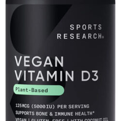 Suplemento Sports Research Vegan Vitamina D3 5000iu 60 Cápsu
