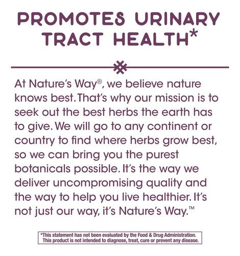 Suplemento Nature"s Way Premium Blend Urinary Com Cranberry - Imagem 2