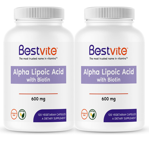 Suplemento De Ácido Alfa Lipóico Bestvite 600 Mg Com Biotina
