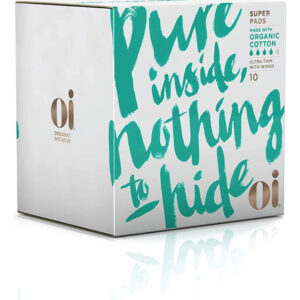 Almofadas Sanitárias Oi Organic Super Ultra Thin Com Asas 10