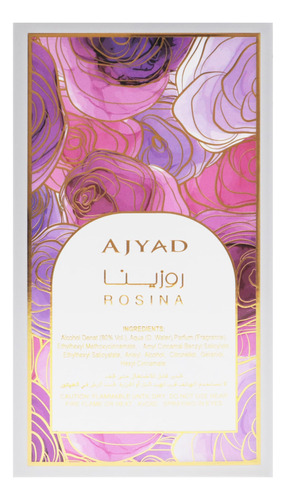 Perfume Ajyad Rosina Para Mulheres Eau De Parfum 100ml - Imagem 7