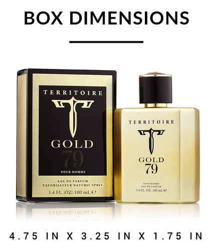 Perfume Territoire Eau De Parfum Gold 79 Para Homens 100ml - Imagem 6