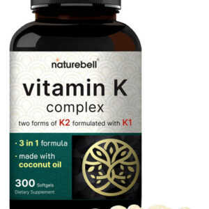 Complexo De Vitaminas K Naturebell 2.600mcg 300 Cápsulas Gel