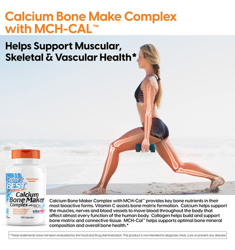Suplemento Doctor's Best Calcium Bone Maker Complex 180 Cáps - Imagem 2