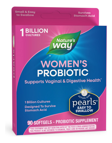 Probiotic Pearls Nature's Way Women's 1 Bilhão E 90 Cápsulas