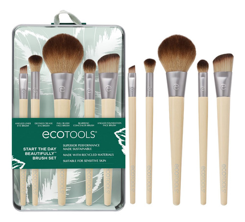 Conjunto De Pincéis De Maquiagem Ecotools Start The Day Beau