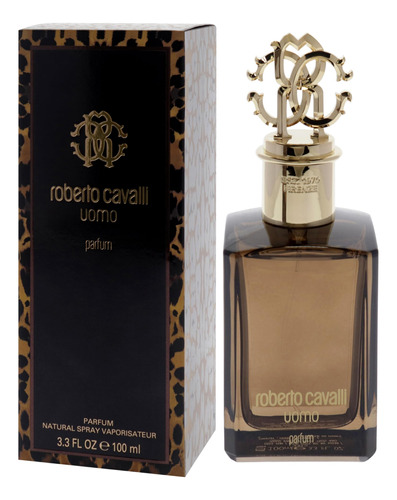 Perfume Roberto Cavalli Uomo Para Homens 100ml Em Spray De P - Imagem 4