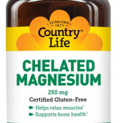 Suplemento Country Life Quelatado Magnésio 250 Mg 180 Compri