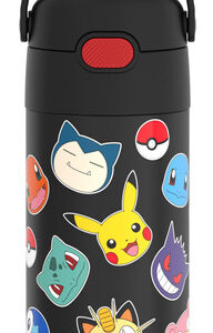 Garrafa Térmica Thermos De Aço Inoxidável Pokemon 350ml