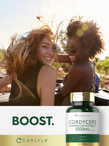 Suplemento De Extrato De Cogumelo Carlyle Cordyceps 1000 Mg - Imagem 7