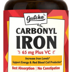 Suplemento De Ferro Gutcha Carbonyl Iron 65 Mg Com Vitamina