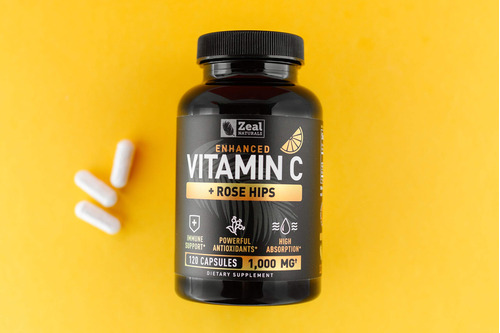 Suplemento Zeal Naturals Vitamina C 1000 Mg Com Roseira Brav - Imagem 9