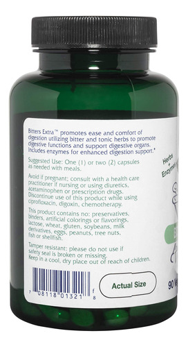 Suplemento Vitanica Bitters Extra Digestion Support 90 Cápsu - Imagem 3