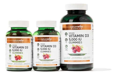 Gomas Naturewise 5000 Ui De Vitamina D Para Adultos 60 Gomas - Imagem 2