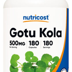 Suplemento Nutricost Gotu Kola 500mg 180 Cápsulas