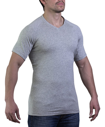 Camiseta À Prova De Suor Seca Tee Com Decote Em V Para Homen