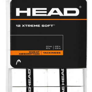 Pacote Com 12 Overgrip Head Xtreme Soft White Para Tênis