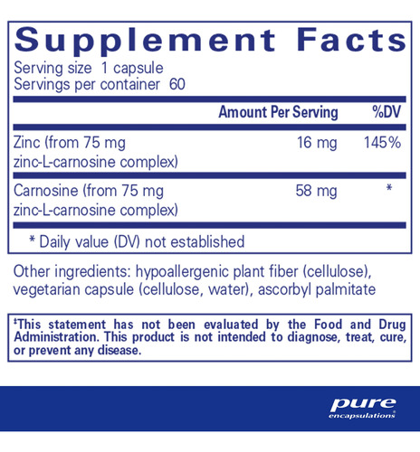 Suplemento De Encapsulamentos Puros De Zinco-l-carnosina Par - Imagem 2
