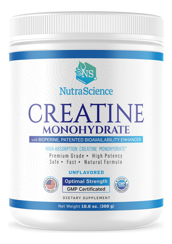 Suplemento Nutrascience Creatina Monohidratada Em Pó 300g