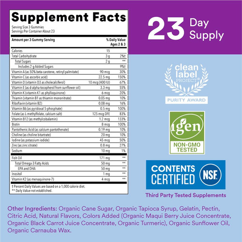 Gomas Multivitamínicas Smartypants Toddler 70 Unidades - Imagem 3