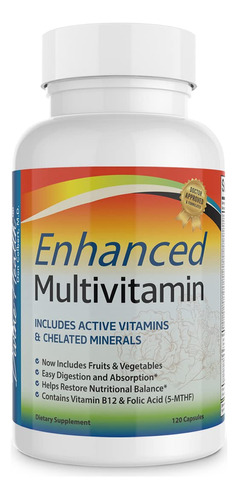 Multivitamínico Divine Health Enhanced 120 Cápsulas Vegetais