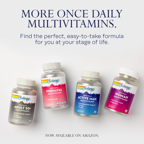Multivitamínico Solaray, Uma Vez Ao Dia, Para Mulher, Com 90 - Imagem 6