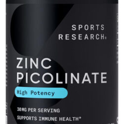 Suplemento De Zinco Sports Research High Potency 30mg 180 So