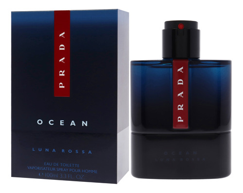 Perfume Prada Luna Rossa Ocean Edt 100 Ml Para Homem - Imagem 5