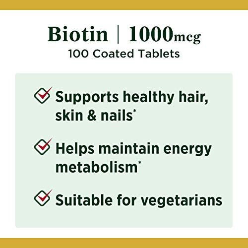 Suplemento De Metabolismo De Biotina 1000mcg Nature's Bounty - Imagem 4