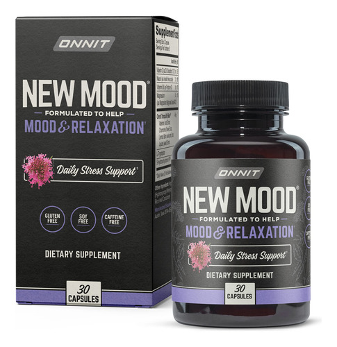 Suplemento Onnit New Mood Stress Relief Sleep Support 30 Ct