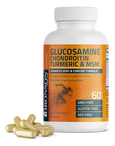 Suplemento Bronson Glucosamina, Condroitina, Cúrcuma E Msm 6