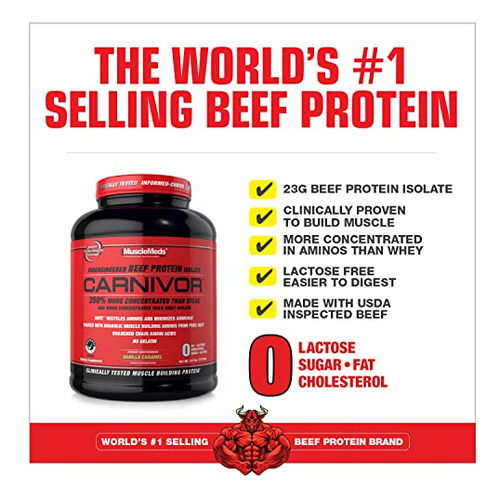 Suplemento Proteico Musclemeds Carnivor Vanilla Caramel 1,77 - Imagem 3