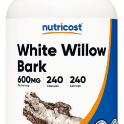 Suplemento Nutricost White Willow Bark 600mg 240 Cápsulas